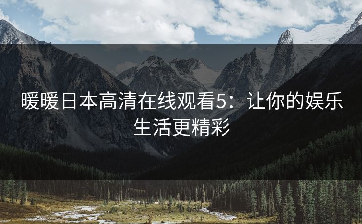 暖暖日本高清在线观看5：让你的娱乐生活更精彩
