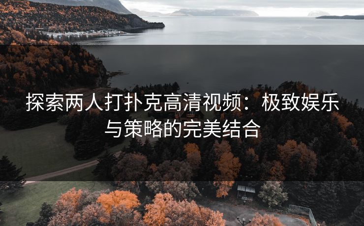 探索两人打扑克高清视频：极致娱乐与策略的完美结合