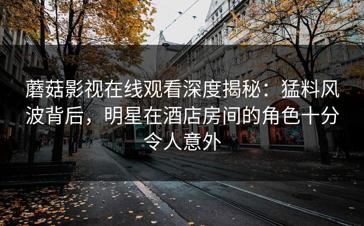 蘑菇影视在线观看深度揭秘：猛料风波背后，明星在酒店房间的角色十分令人意外